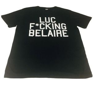 Luc Belaire T-Shirt Adult SZ Medium For Staff Only Rare France Black White Wine